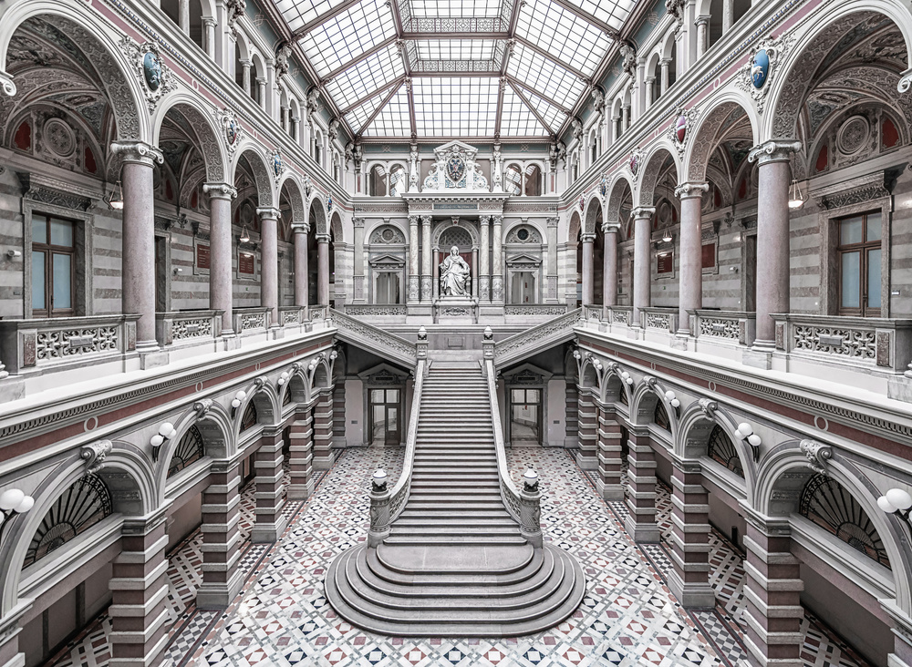 Grand Classical Staircase Hall by Massimo Cuomo — canvas wall art