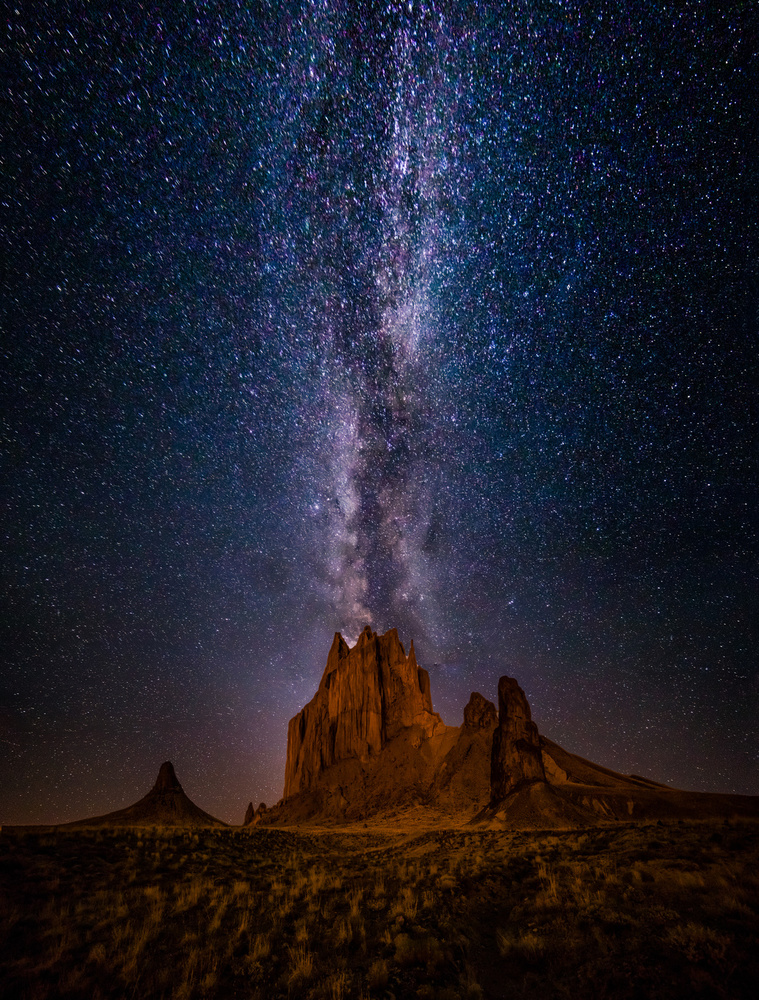Celestial Mountain Night by Michael Zheng — canvas wall art