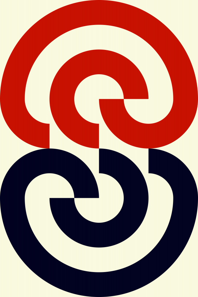 Red Blue Abstract Flow by Petr Strnad — canvas wall art