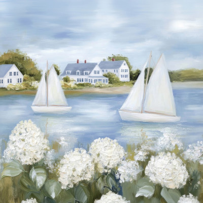 Serene Coastal Sailboats