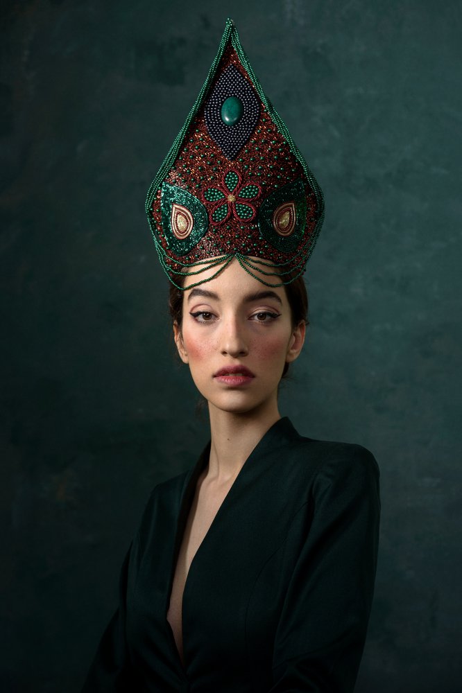 Woman in Regal Crown by Peyman Naderi — canvas wall art