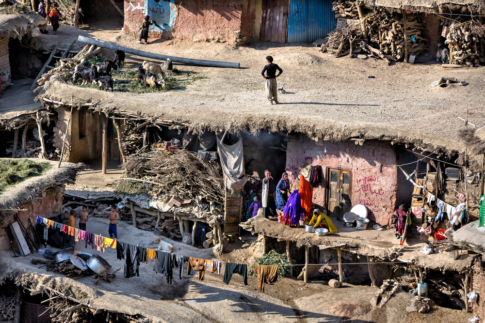 Busy Village Life by Mohammadreza Momeni — canvas wall art