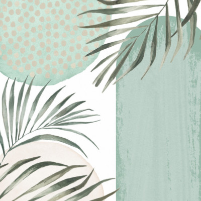 Serene Mint Palm Foliage