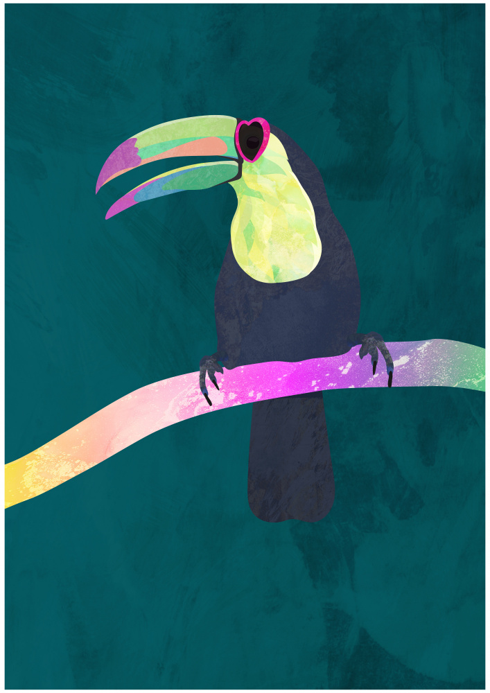 Whimsical Toucan Love by Sarah Manovski — canvas wall art