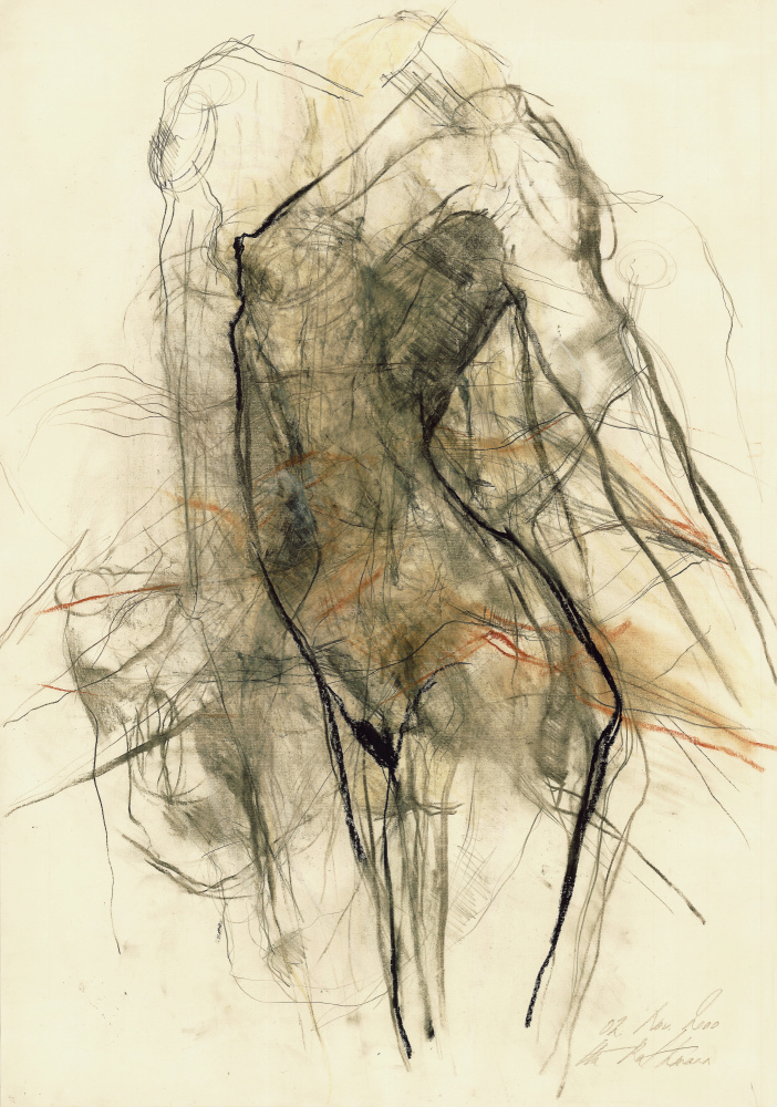 Expressive Female Nude by Ute Rathmann — canvas wall art