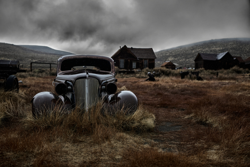 Weathered Ghost Town Car by Peter Schade — canvas wall art