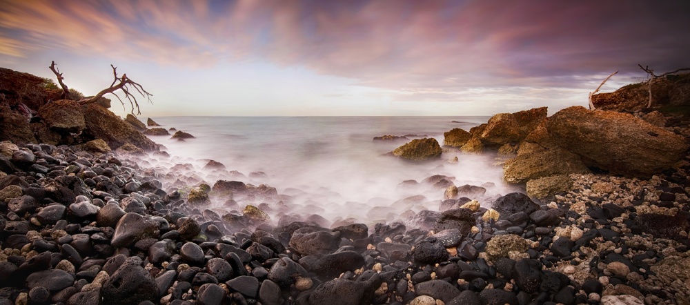Misty Coastal Seascape by Mark Yugawa — canvas wall art