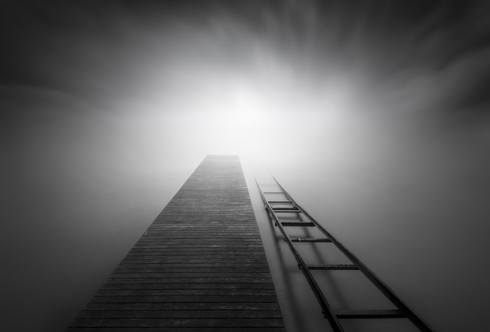 Pier to the Light by Joaquin Guerola — canvas wall art