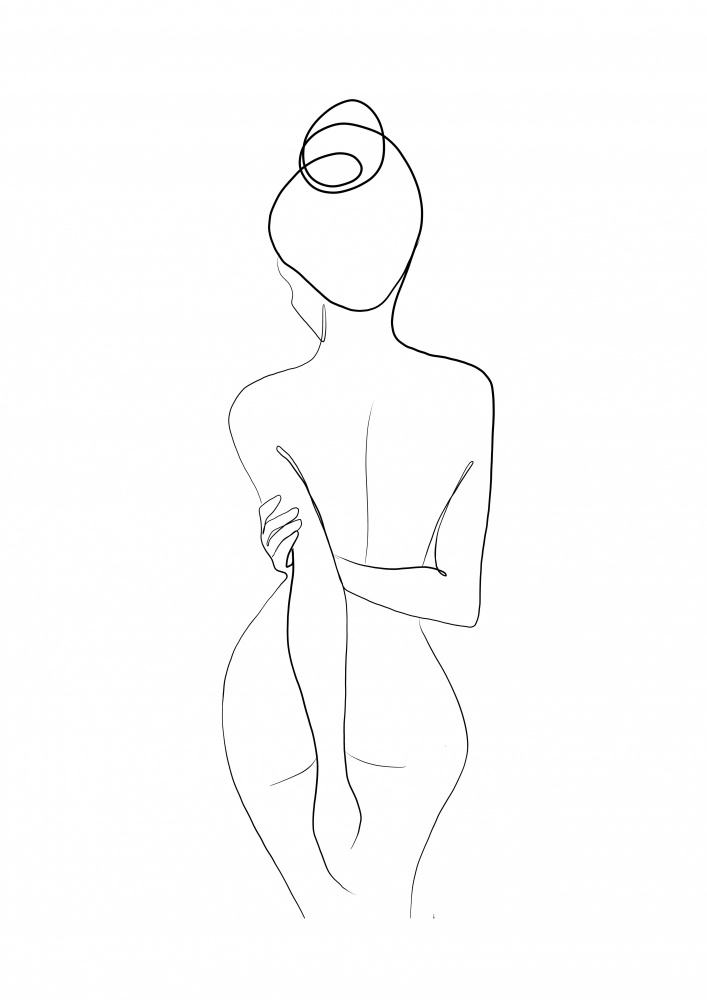 Graceful Woman Line Art by Lila & Lola — canvas wall art
