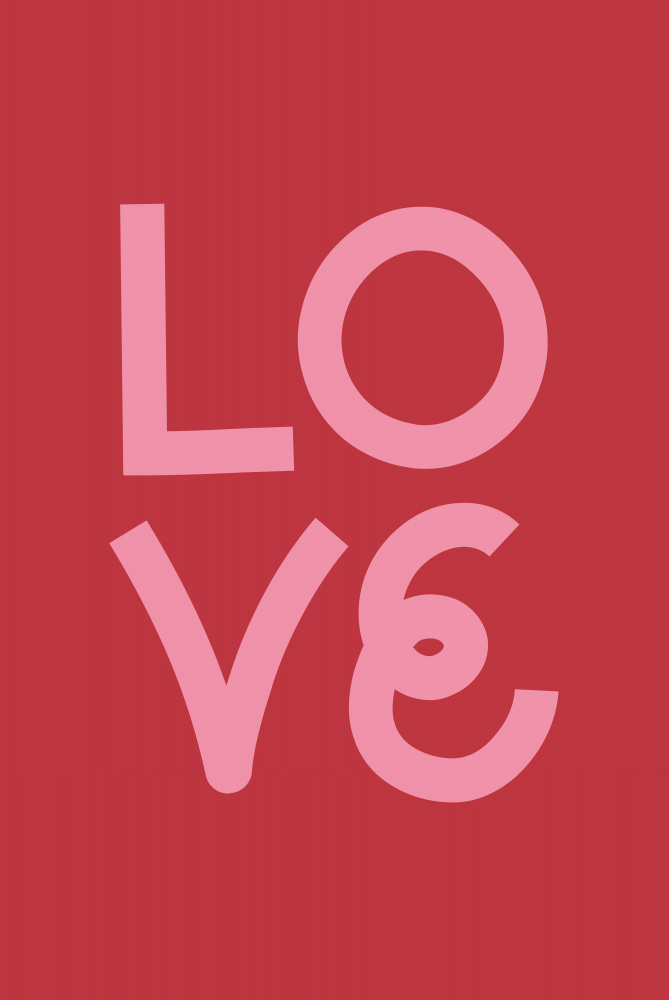 Bold Love Word by Oju Design — canvas wall art