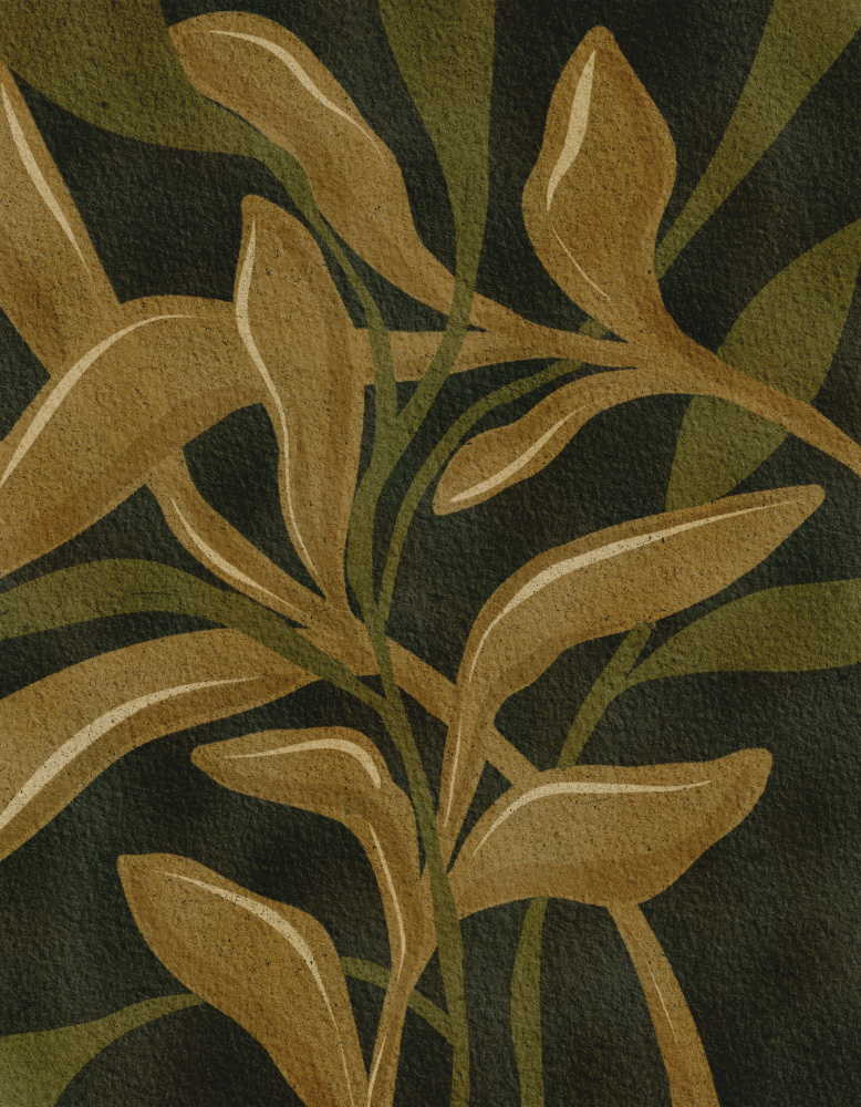 Golden Green Foliage by Nikita Jariwala — canvas wall art