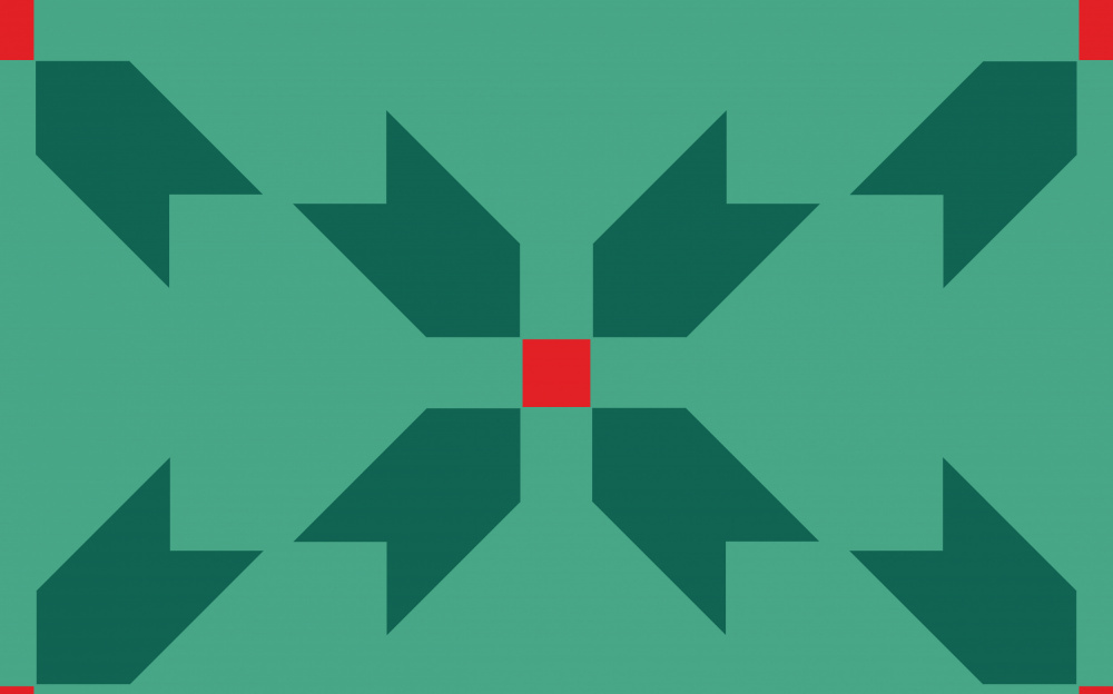 Festive Geometric Design by Irene Demetri — canvas wall art