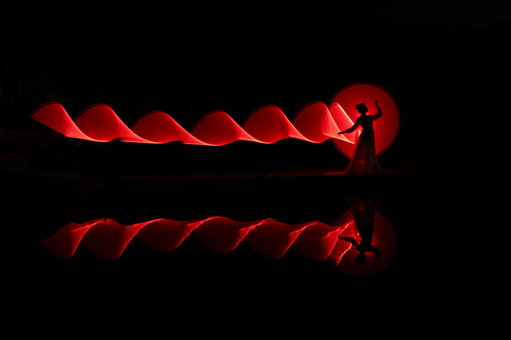 Red Light Dance by Emma Zhao — canvas wall art