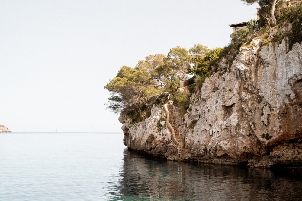 Mediterranean Cliffside Escape by Henrike Schenk — canvas wall art