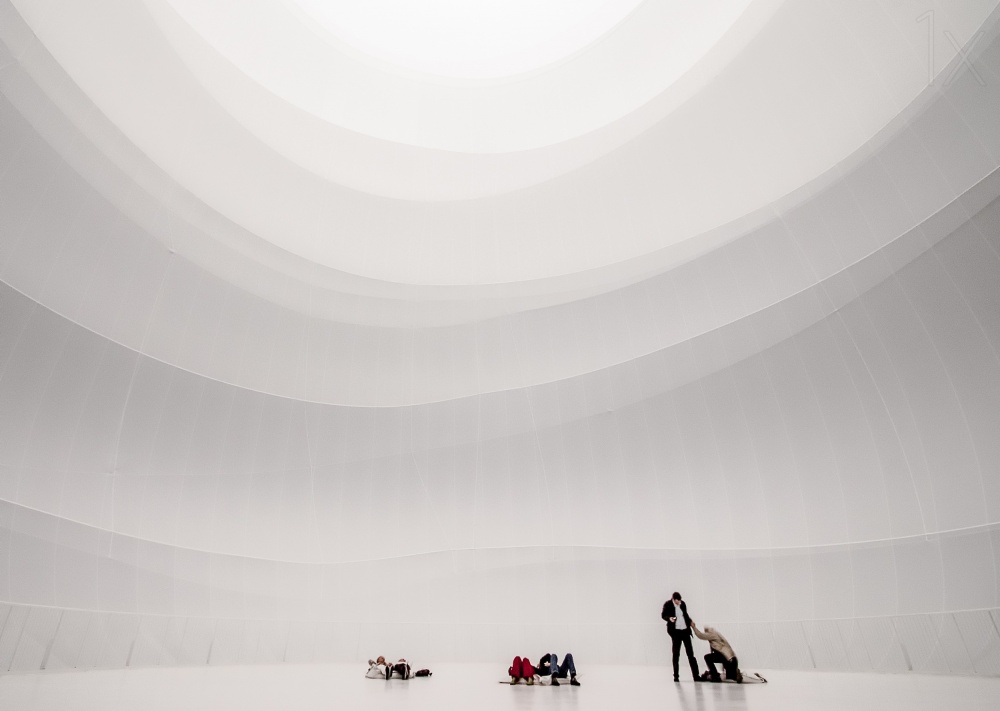 People in White Abstract Space by Holger Schmidtke — canvas wall art