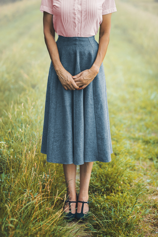 Woman on Country Path by Ildiko Neer — canvas wall art