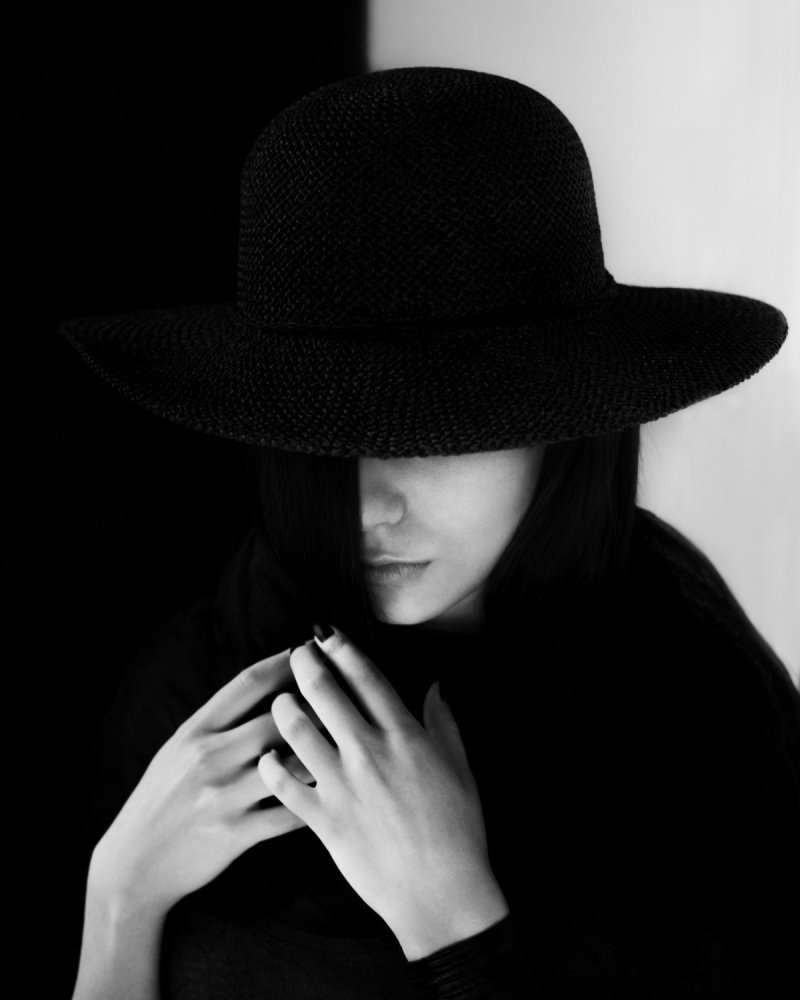 Mysterious Woman In Hat by Bobby Kostadinov — canvas wall art