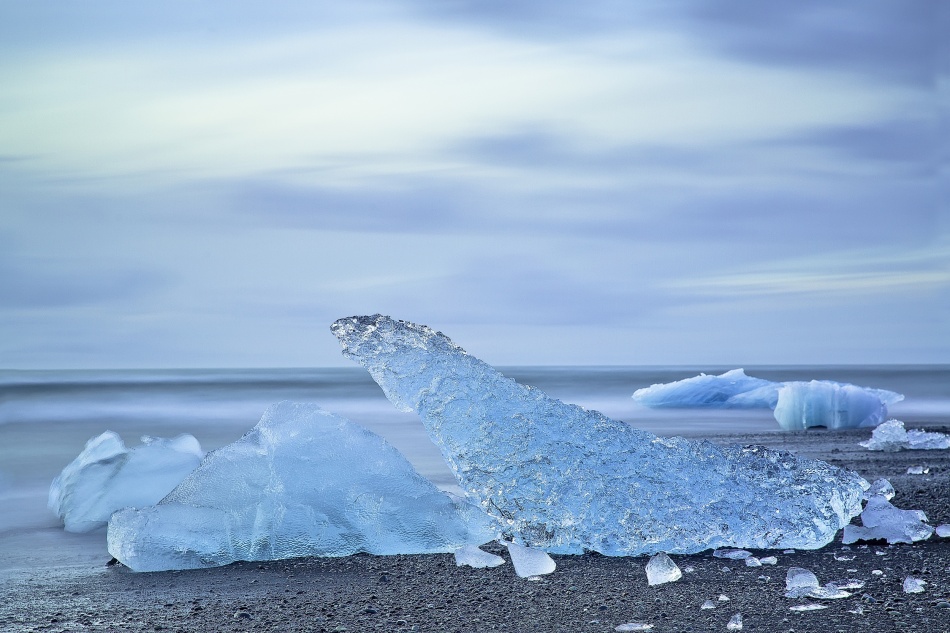 Ice on Black Sand by Max Witjes — canvas wall art