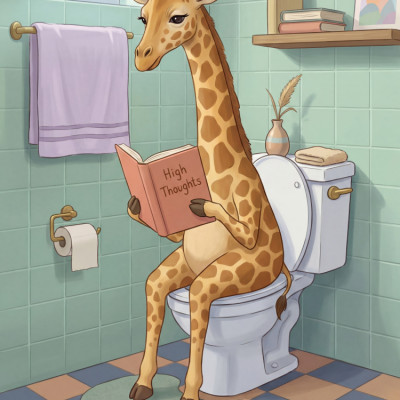 Toilet Giraffe