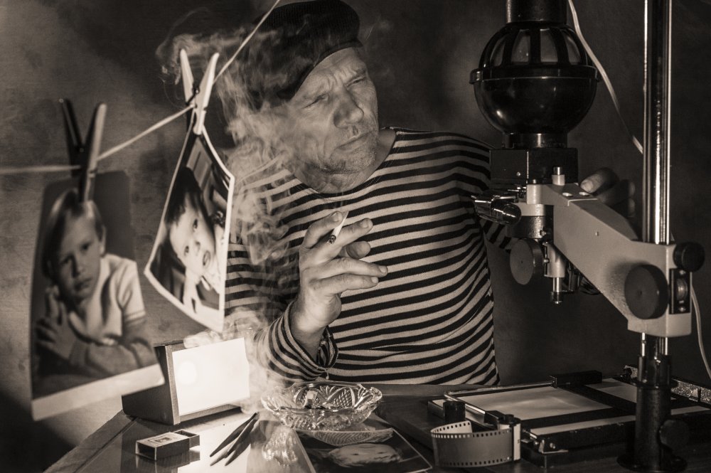 Vintage Darkroom Memories by Viktor Cherkasov — canvas wall art