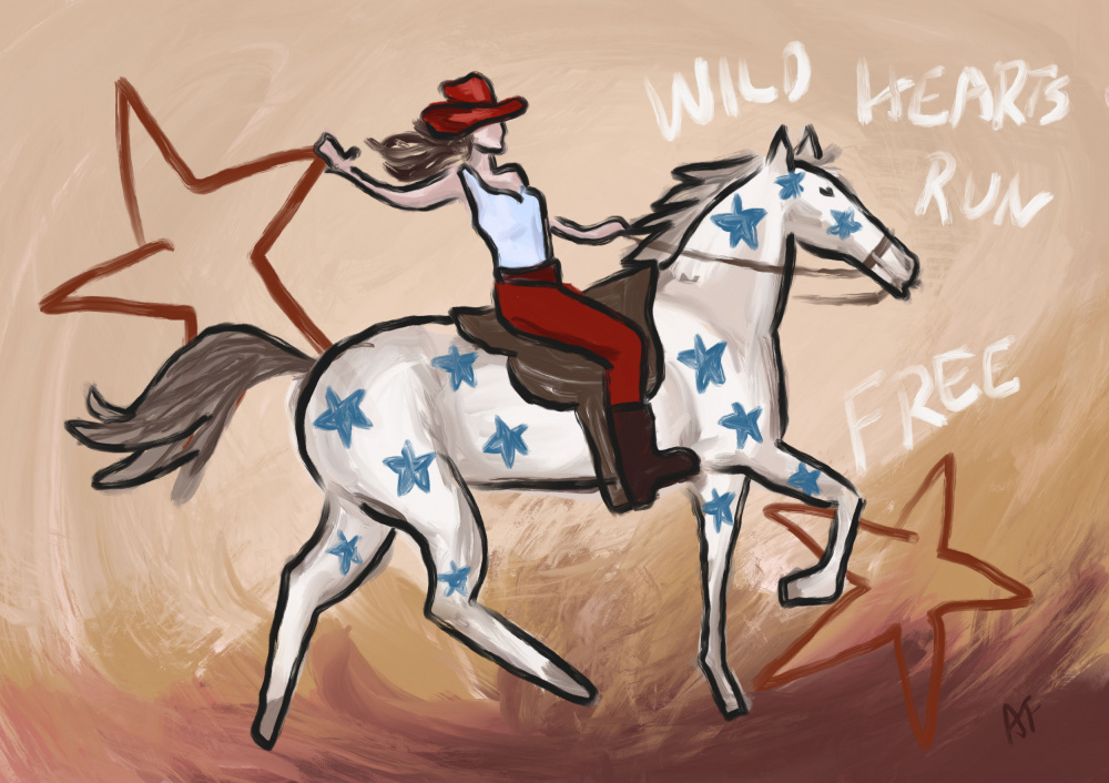 Wild Western Freedom by Athene Fritsch — canvas wall art