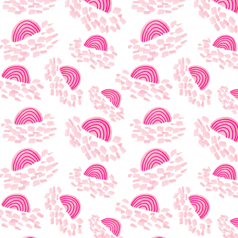 Vibrant Pink Arcs by Michele Channell — canvas wall art