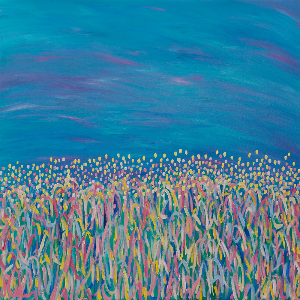 Vibrant Abstract Meadow by Helen Joynson — canvas wall art