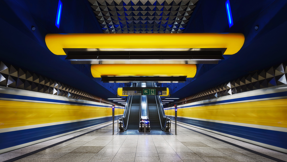 Modern Subway Motion by Iván Ferrero — canvas wall art