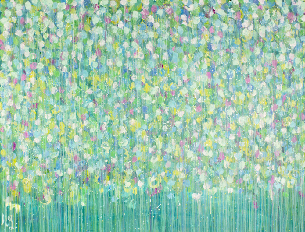 Green Floral Abstract by Helen Joynson — canvas wall art