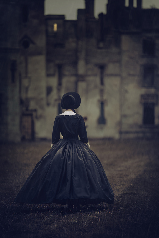 Woman In Black Gown by Magdalena Russocka — canvas wall art