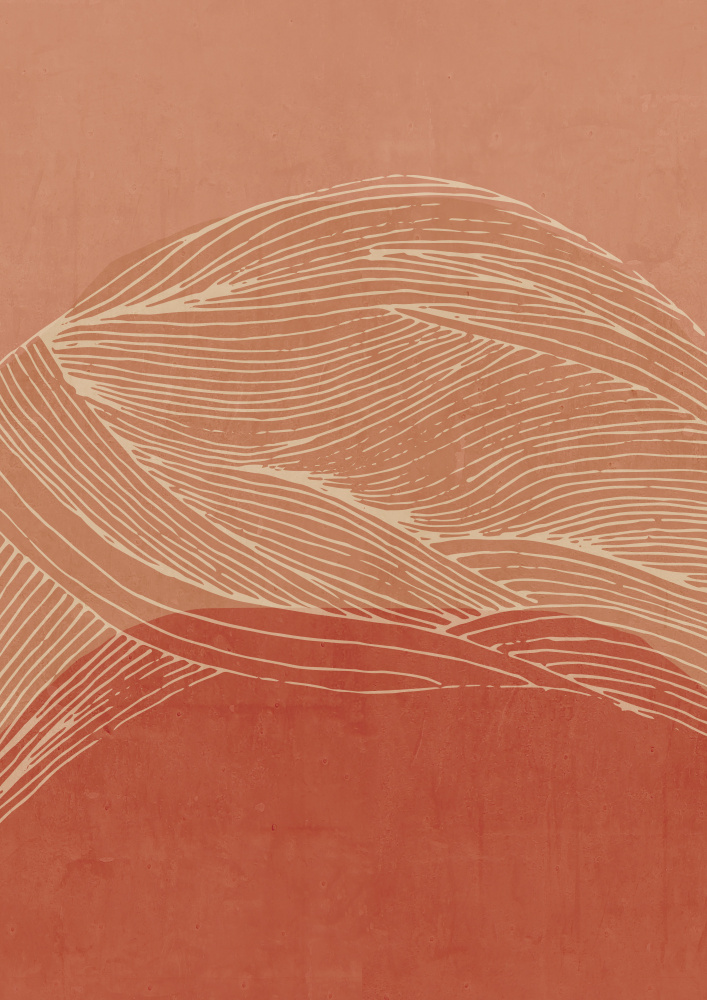 Terracotta Desert Landscape by Lucrecia Caporale — canvas wall art