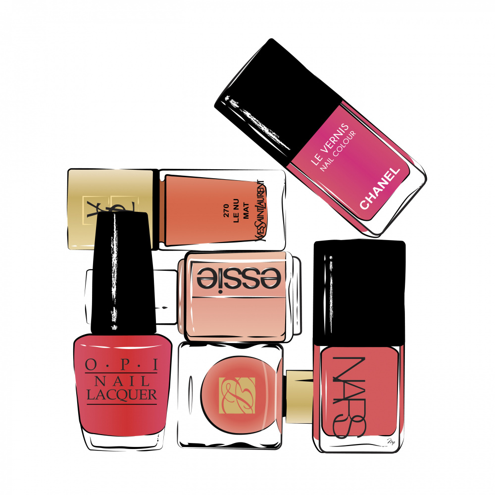 Colorful Nail Polishes by Martina — canvas wall art