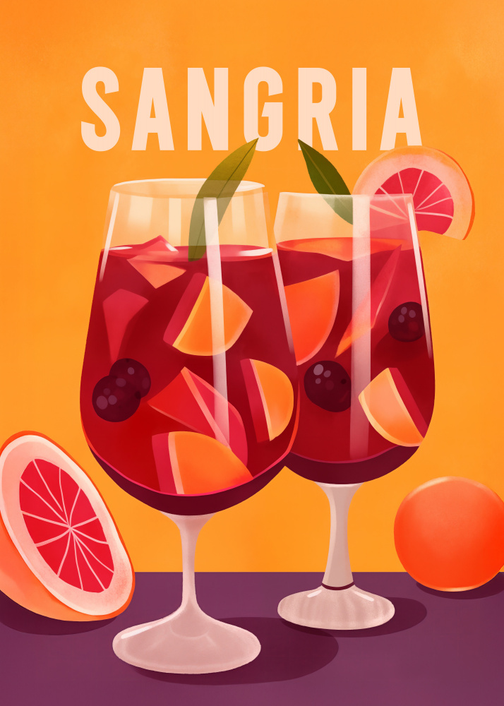 Vibrant Sangria Drinks by Andreas Magnusson — canvas wall art