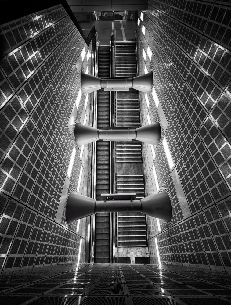 Geometric Subway Passage by Ercan Sahin — canvas wall art