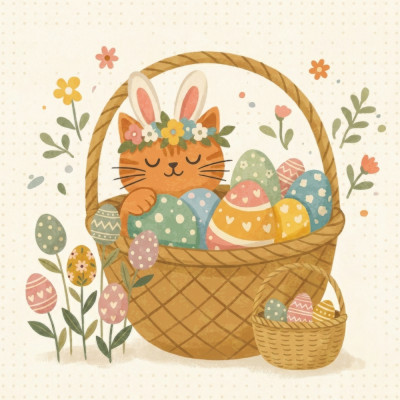 Cute Easter Cat