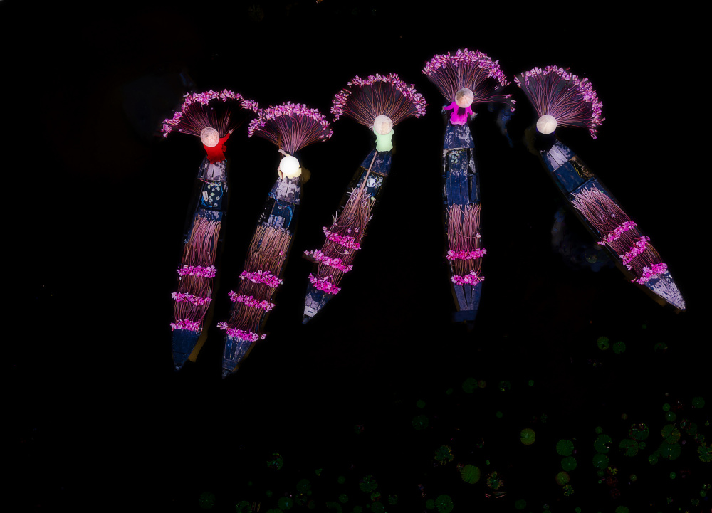 Ethereal Glowing Vessels by G. KIRAN KUMAR REDDY — canvas wall art