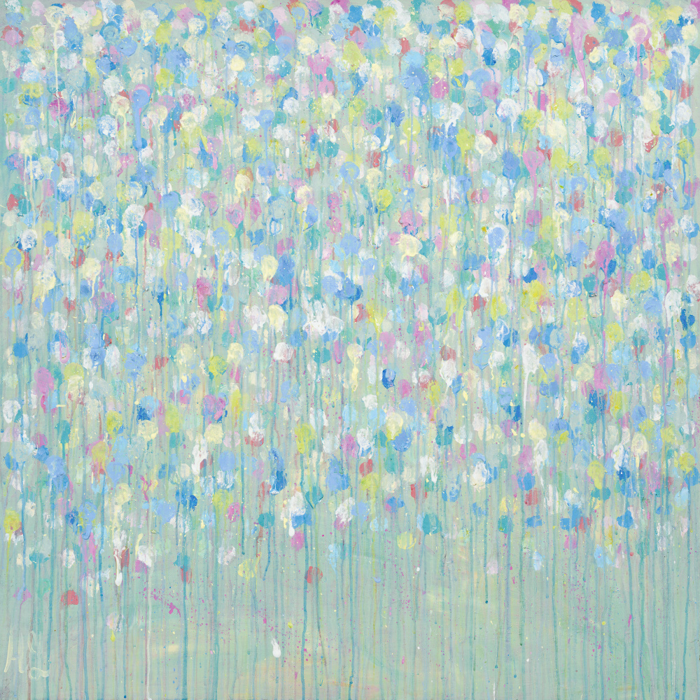 Gentle Pastel Rain by Helen Joynson — canvas wall art