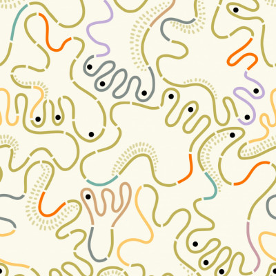 Schooling Freak out light seamless pattern