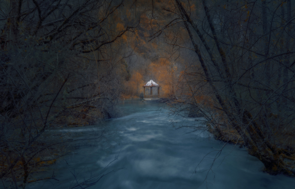 Winter River Retreat by 吴子诚WuZiCheng — canvas wall art