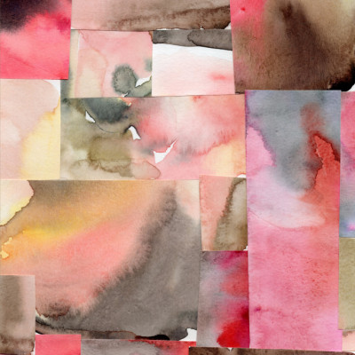 Watercolor abstract composition 6