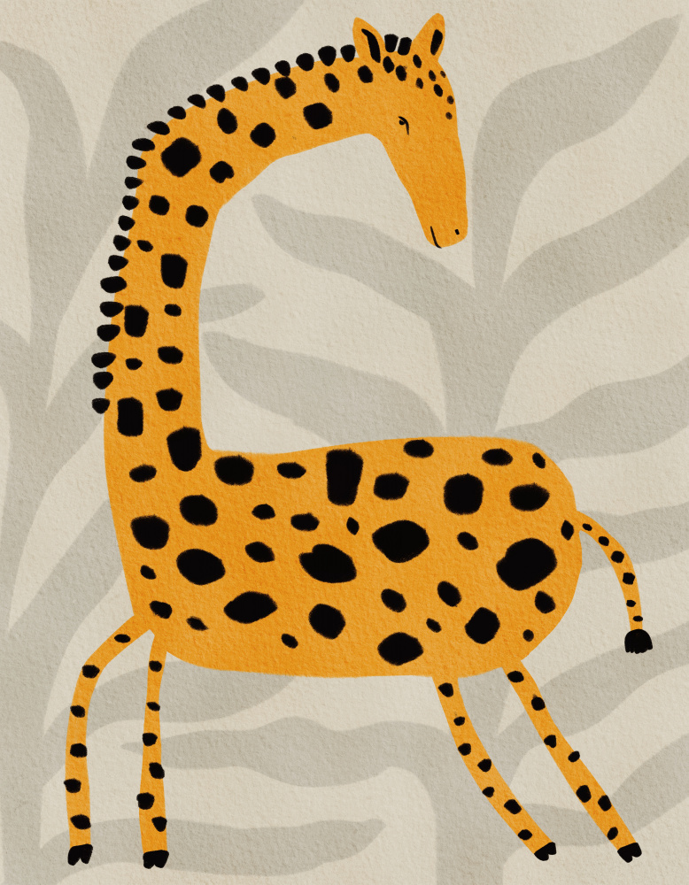 Whimsical Safari Giraffe by Nikita Jariwala — canvas wall art