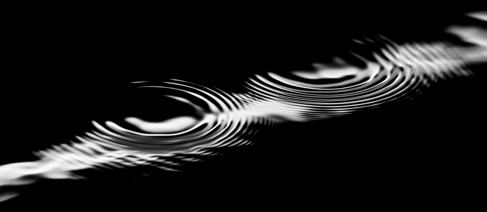 Shimmering Dark Ripples by R Suguri — canvas wall art