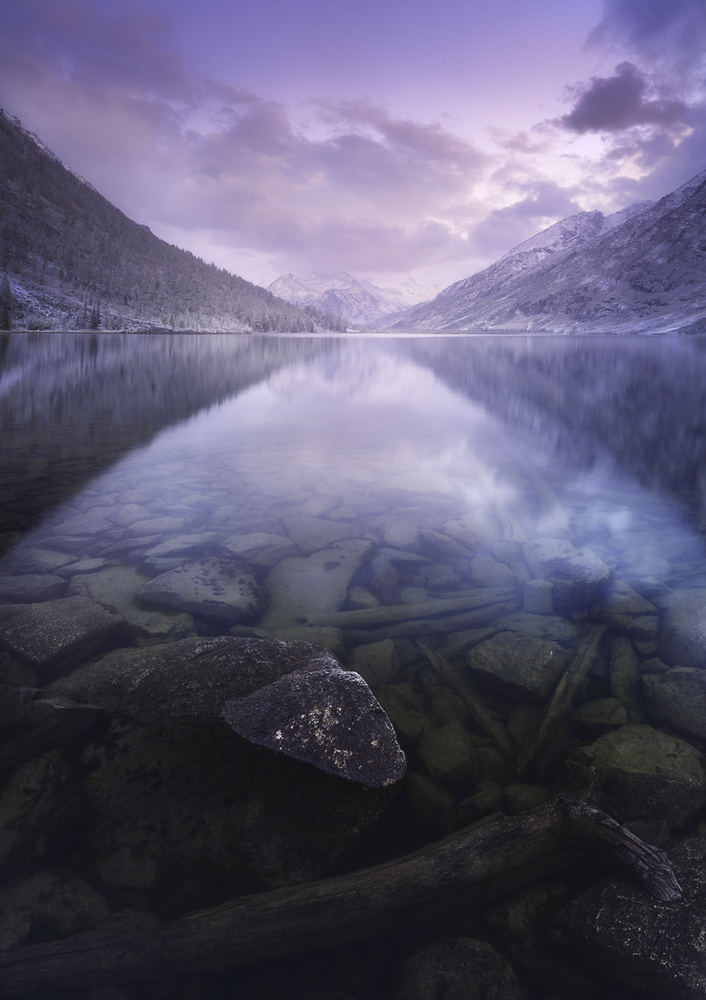 Purple Mountain Reflection by Rostovskiy Anton — canvas wall art