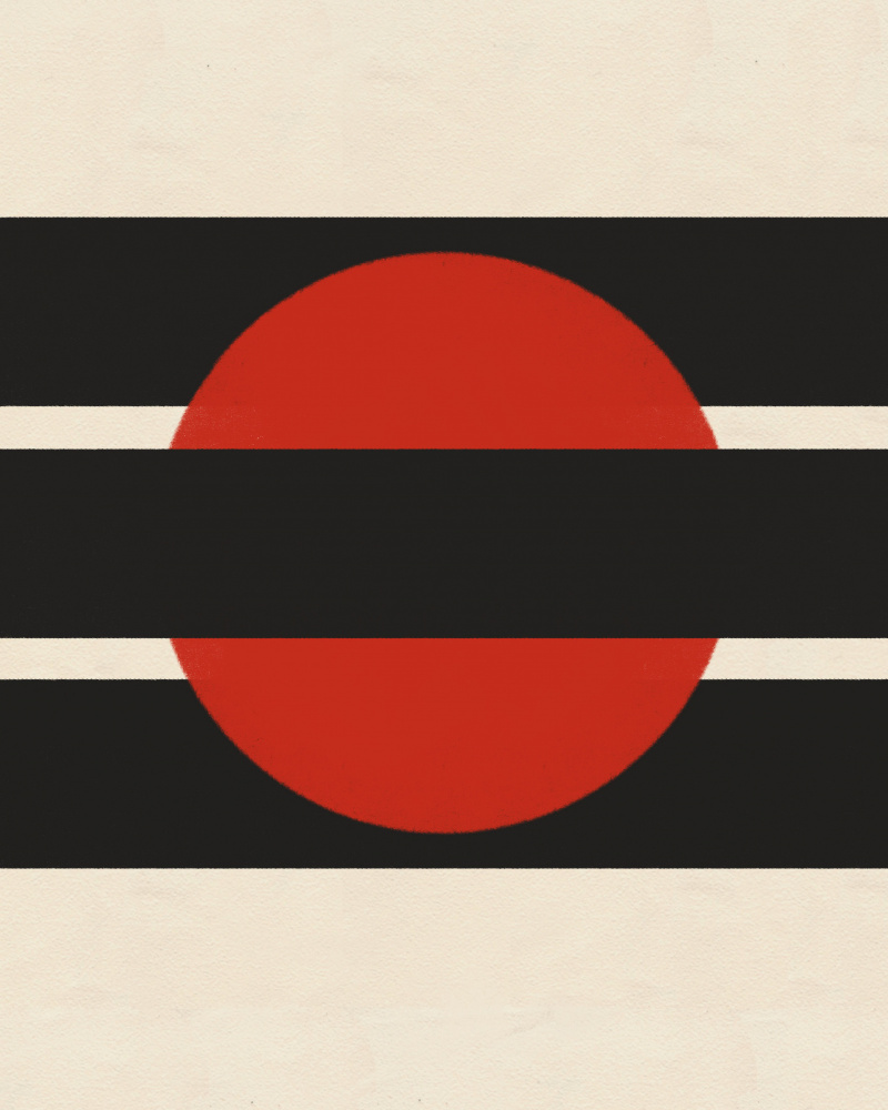 Modern Red Circle by Deepthi s — canvas wall art