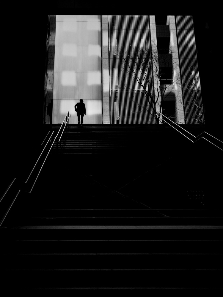 Stairway to Light by Yoshie Makiya — canvas wall art
