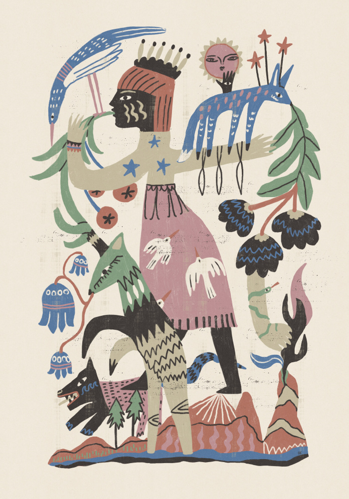 Mythical Nature Queen by Raipa Studio — canvas wall art