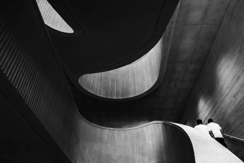 Ascending Architectural Curves by Joshua Raif — canvas wall art