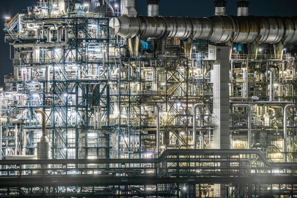 Industrial Night Glow by Kobayashi Tetsurou — canvas wall art