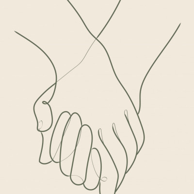Connected Hands Drawing