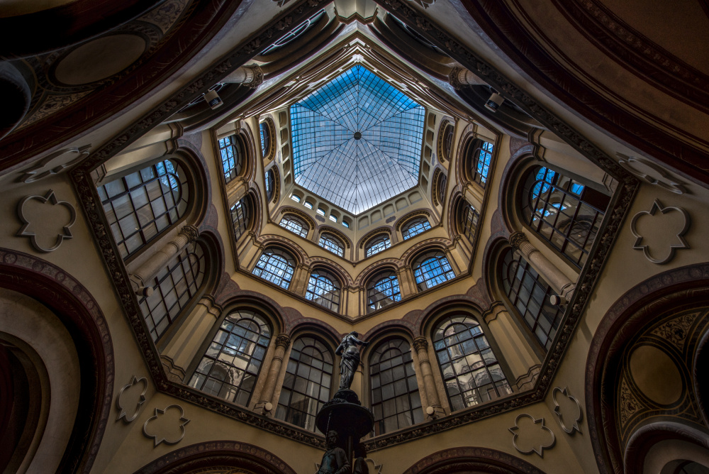 Ornate Atrium Interior by Rana Jabeen — canvas wall art